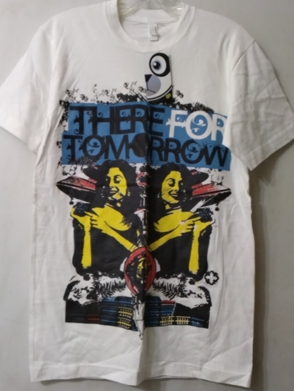 White " There For Tomorow" Indie Band T Shirt Men's Sz Small